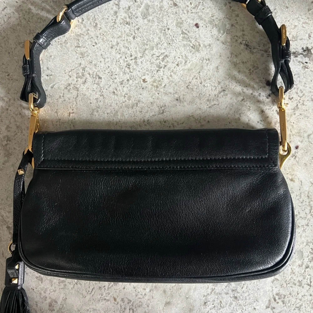 Prada Black Leather Shoulder Bag - Picture 2 of 7